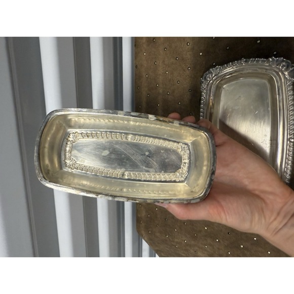 Vintage Pilgrim Silver Co. Silver Plated Butter Dish w/Lid Marked "Pilgrim 73" - Picture 4 of 8